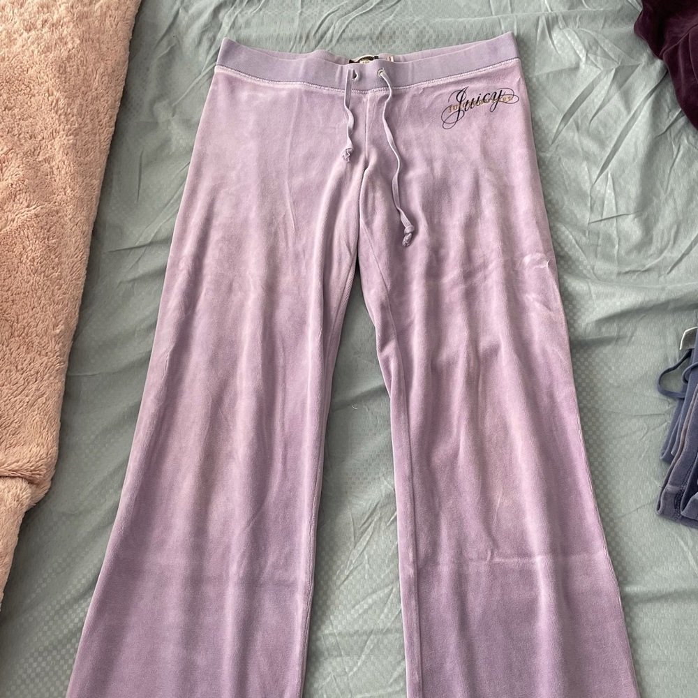 Juicy Couture Purple Velour Track Suit Sweatpants